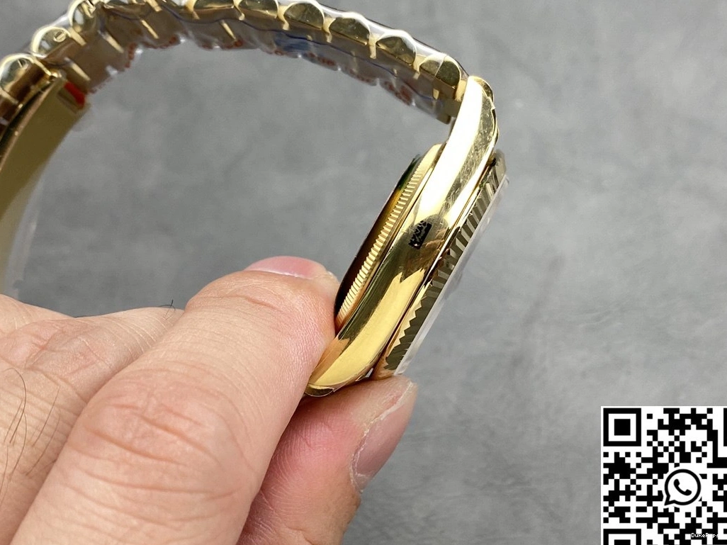 Date v5 Factory Day Green M128238-0130 Gold Yellow Rolex QF Tungsten 36mm Dial Steel 0203